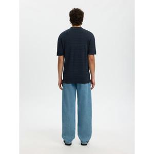 Selected Homme Mattis Short Sleeve Cable Knit Polo